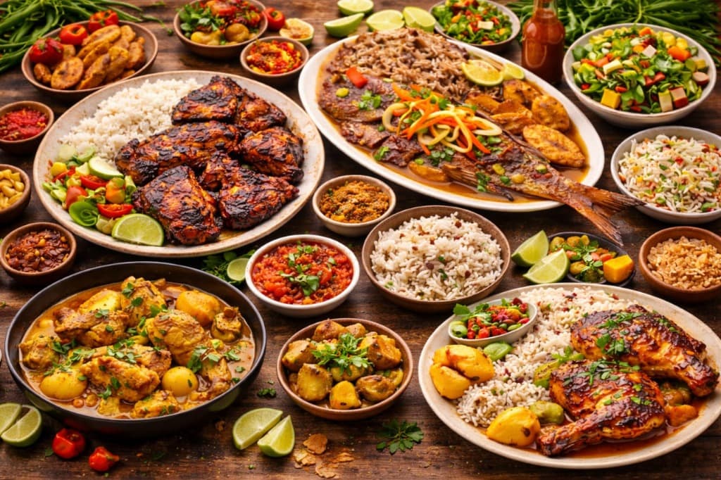 Delicious prepared dishes