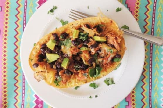 Enchilada Stuffed Spaghetti Squash