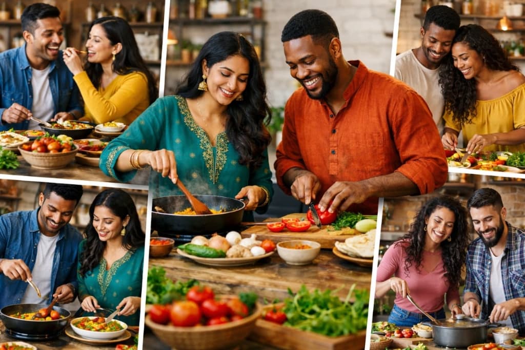 People cooking together