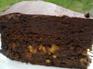 Caramel Peanut Fudge Cake