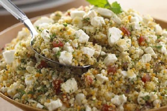 Crumbled Feta Couscous Salad
