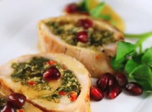 Roast Pork Florentine With Pomegranate Sauce